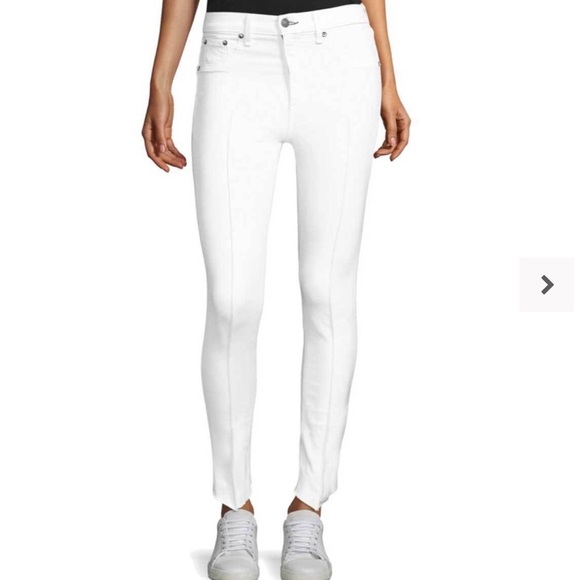 rag & bone Denim - Rag & Bone/JEAN Manson White High Rised Cropped